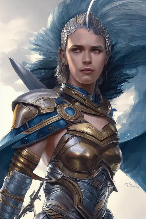 Image similar to amazon valkyrie athena, d & d, fantasy, portrait, highly detailed, headshot, digital painting, trending on artstation, concept art, sharp focus, illustration, art by artgerm and greg rutkowski and magali villeneuve