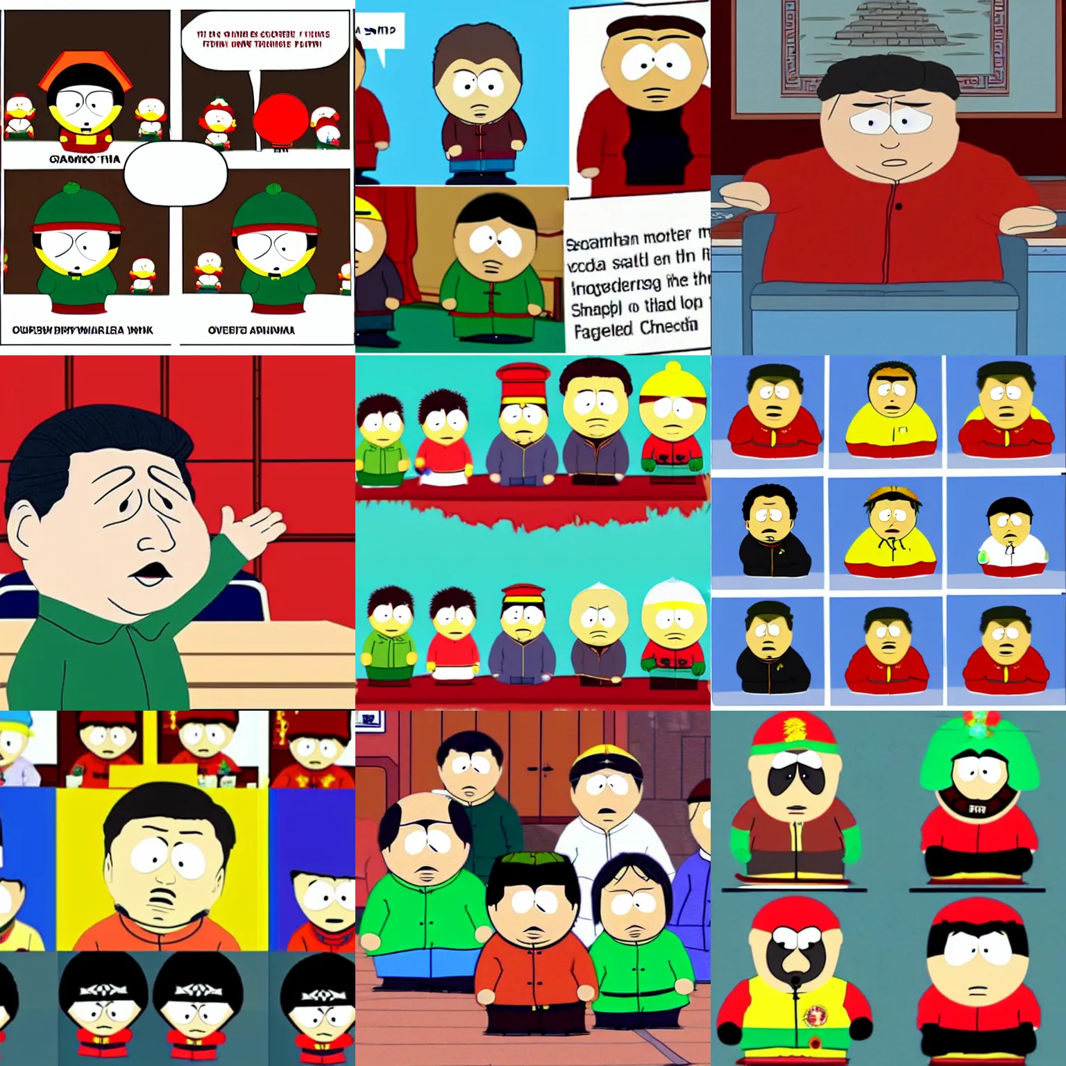 Prompt: xi jinping as a southpark character