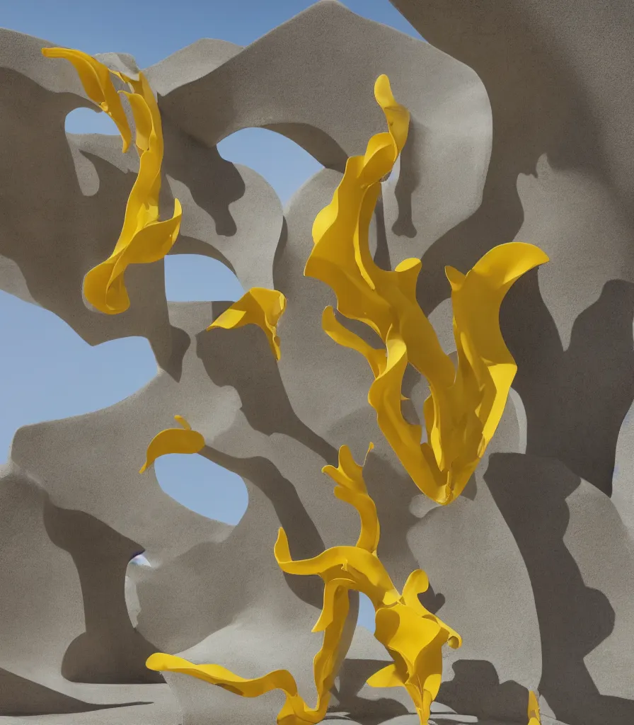 Image similar to a cowboy turning into blooms by slim aarons, by zhang kechun, by lynda benglis. tropical sea slugs, brutalist monumental angular sharp tractor tires. complementary colors. warm soft volumetric dramatic light. national geographic. 8 k, rendered in octane, smooth gradients. sculpture by antonio canova. yellow accents.