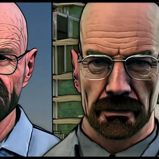 Image similar to Walter White and Saul Goodman heist, GTA 5 loading screen