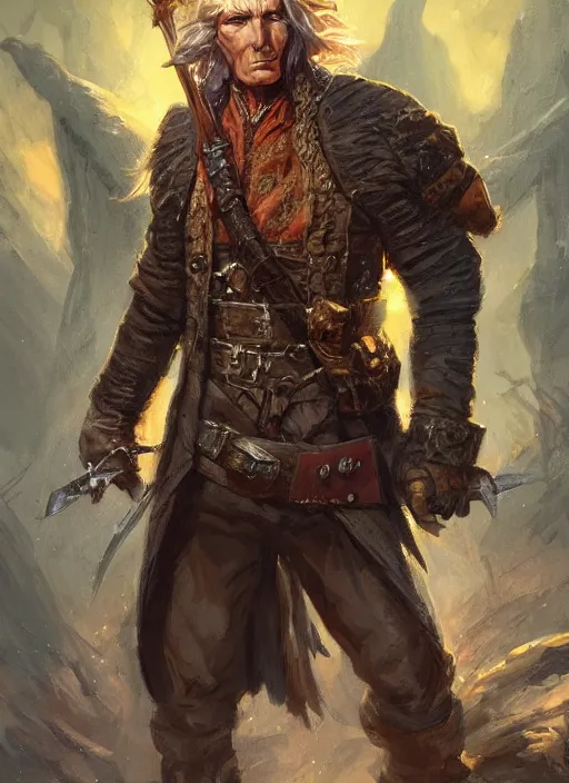 Image similar to highwayman, ultra detailed fantasy, dndbeyond, bright, colourful, realistic, dnd character portrait, full body, pathfinder, pinterest, art by ralph horsley, dnd, rpg, lotr game design fanart by concept art, behance hd, artstation, deviantart, hdr render in unreal engine 5