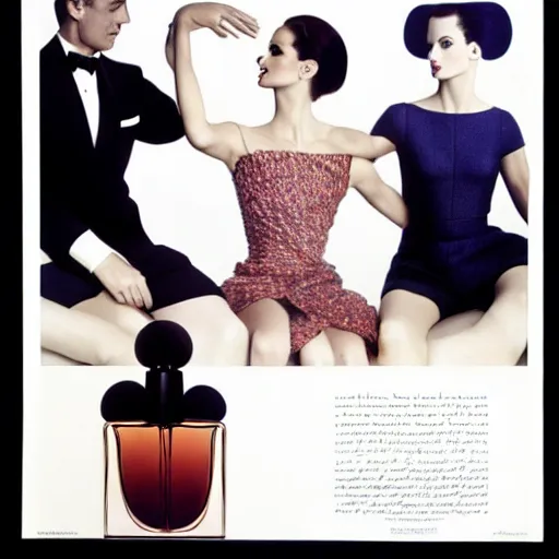 Image similar to fragrance advertising campaign by richard avedon