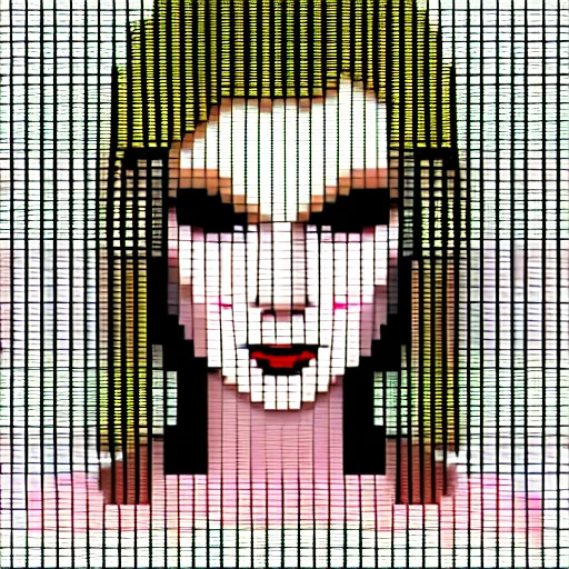 Image similar to 8 - bit pixel art of taylor swift, artstation, cute