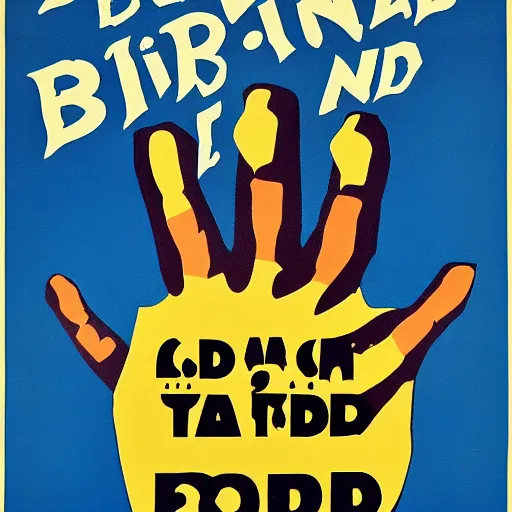 Image similar to propaganda poster for the big toe band