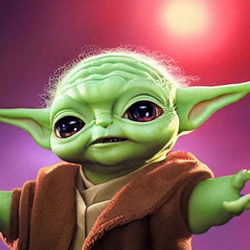 Prompt: promotional image of Betty White as ((baby yoda)) dancing, concept art, photorealistic, hyperdetailed.