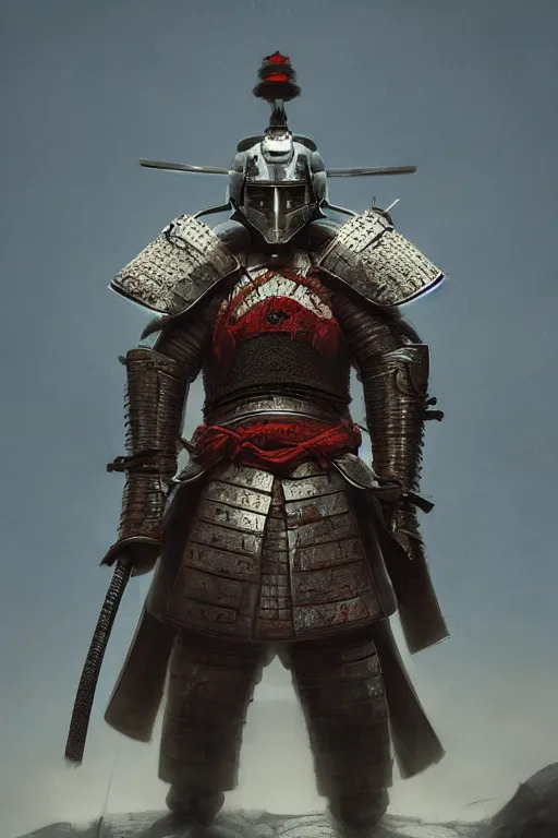 Image similar to portrait, portrait of a legendary Samurai in full armor, dramatic lighting, cinematic, establishing shot, extremly high detail, photo realistic, cinematic lighting, post processed, concept art, artstation, matte painting, style by eddie mendoza, raphael lacoste, alex ross