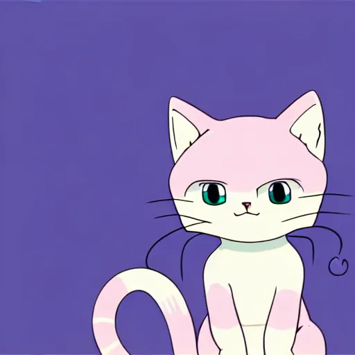 Image similar to a cute kitten with a pastel aesthetic, studio ghibli, character design, fantasy, 8 k resolution