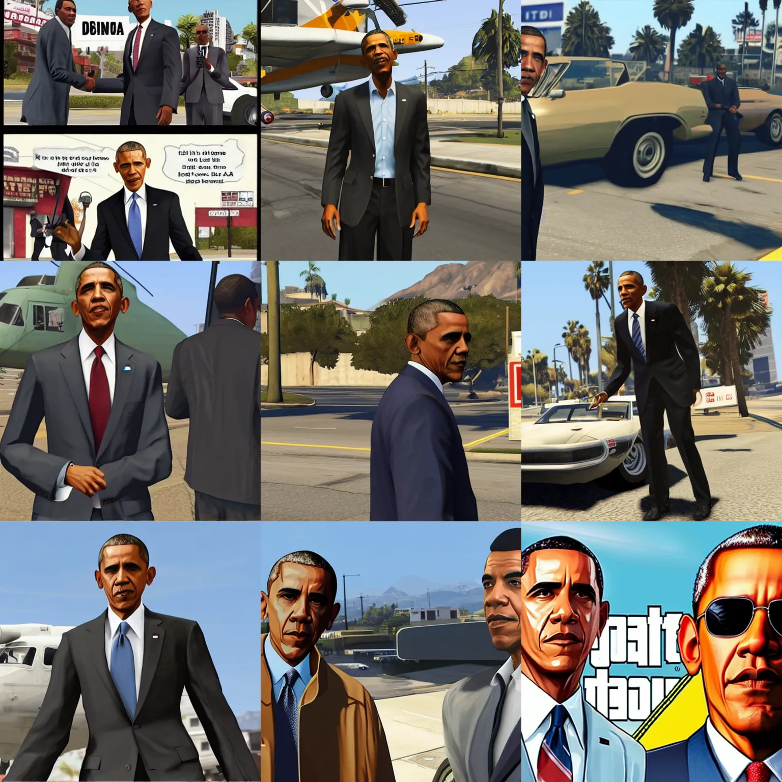 Prompt: obama in gta v