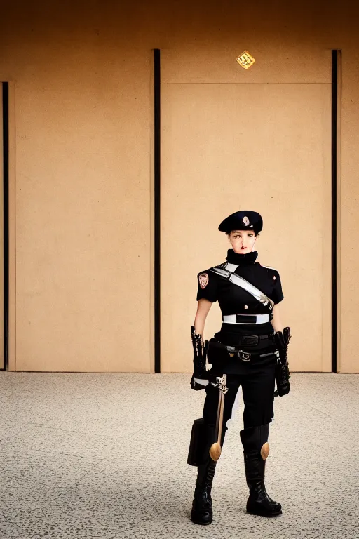 Image similar to a beautiful female guard from oblivion shyly posing on camera, symmetrical, cinematic, elegant, dawn light, real dlsr photography, sharp focus, 4 k, ultra hd, sense of awe