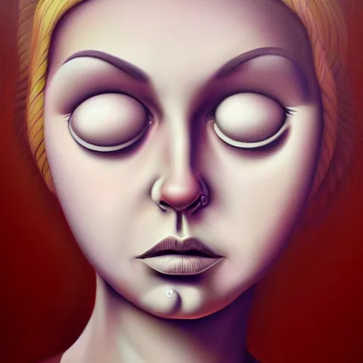 Image similar to highly detailed surrealist painting of deep sadness alone, expressive emotional sadness piece, trending on art station, abstract emotional sadness expression, very very very beautiful