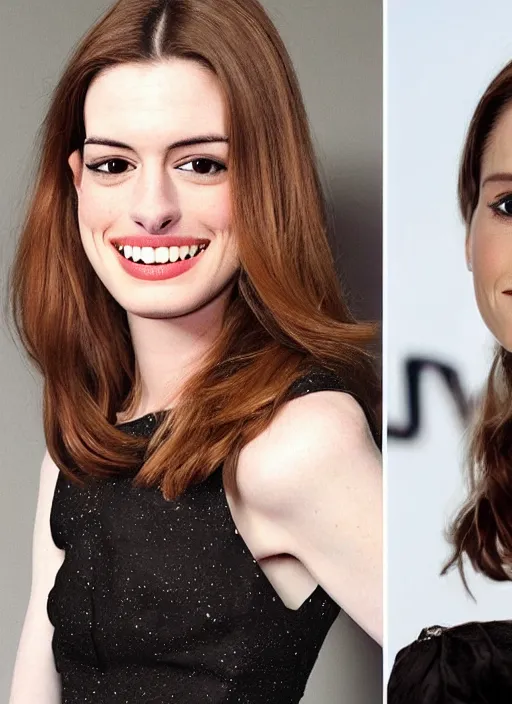 Image similar to woman that looks like anne hathaway and kristen bell