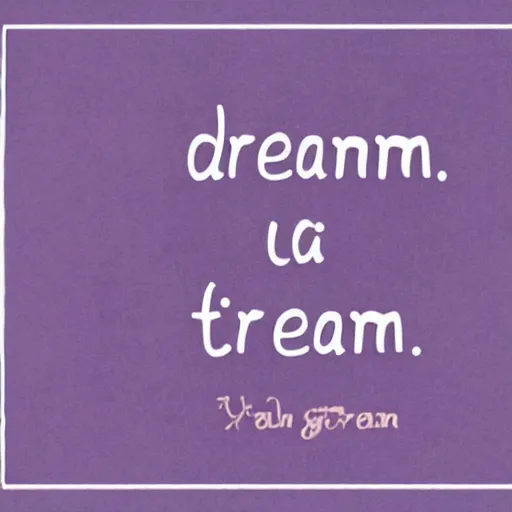 Prompt: dream a little dream with me,