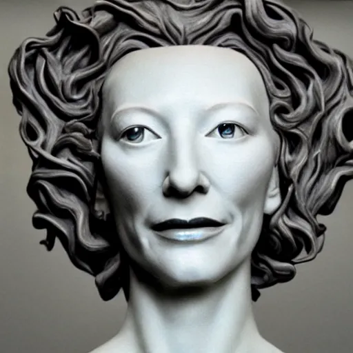 Prompt: sculpture of cate blanchett, metropolis