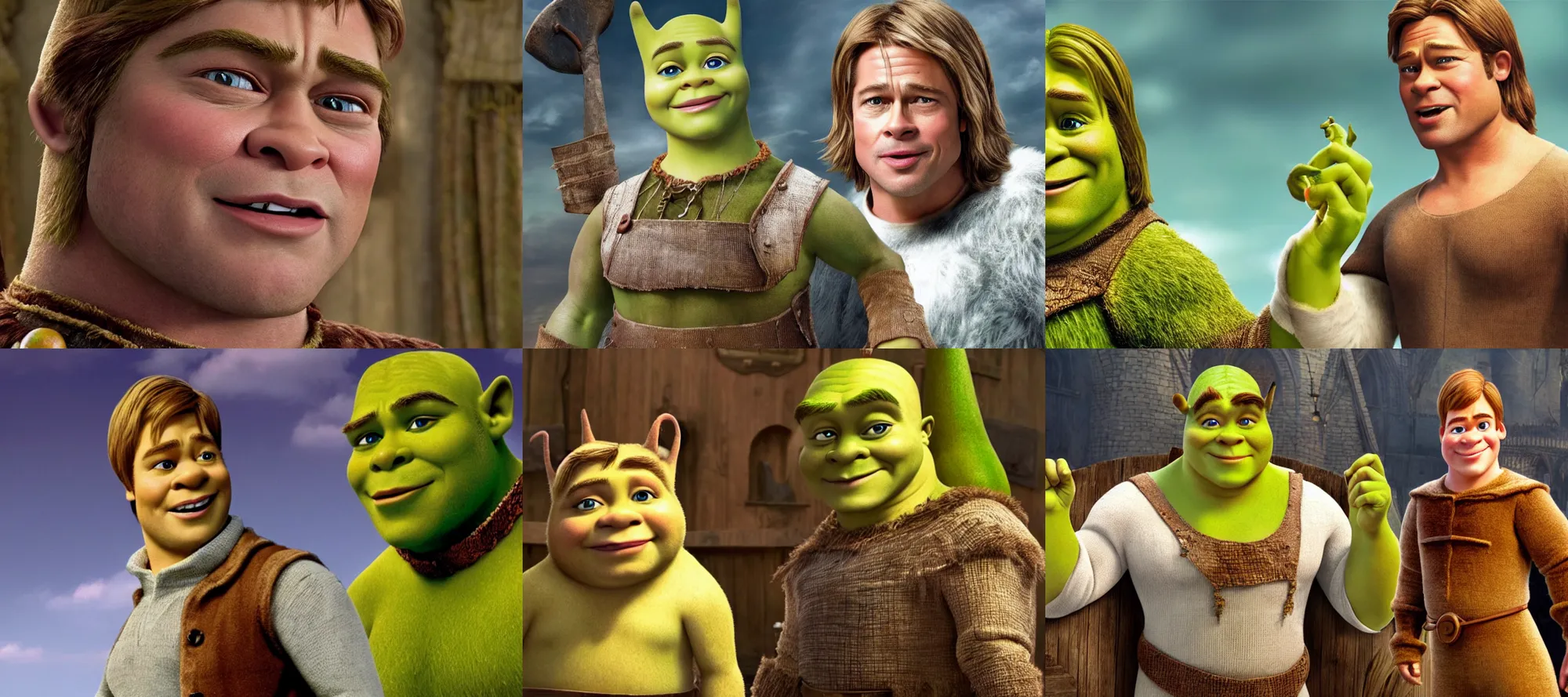 Prompt: Brad Pitt in Shrek