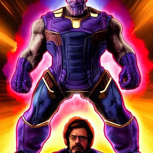 Image similar to Robert Downey Jr as Thanos