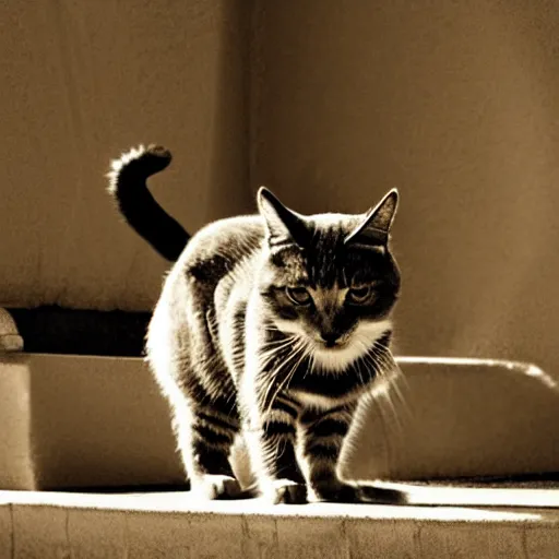 Image similar to high contrast very simple picture of a cat