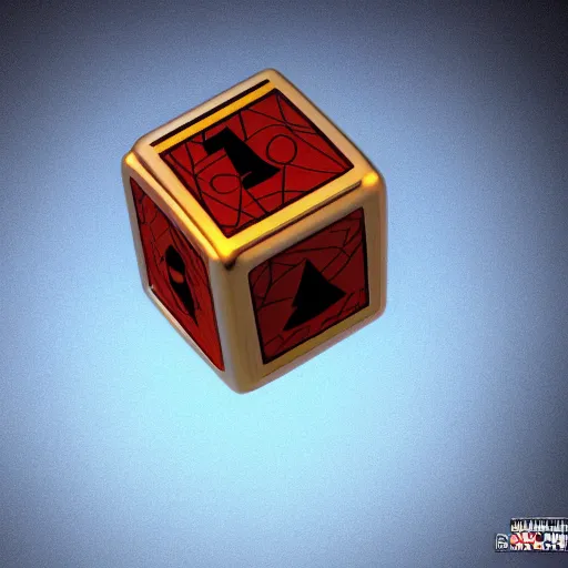 Image similar to darkseid's cosmic dice, dc comics, 4 th world, 3 d octante render