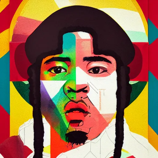 Prompt: Supreme x Rasta profile picture by Sachin Teng, asymmetrical, Organic Painting , Matte Painting, geometric shapes, hard edges, graffiti, street art:2 by Sachin Teng:4