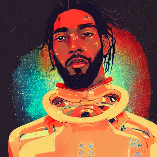 Image similar to a cybernetically enhanced portrait of kawhi leonard by conrad roset, hyperdetailed, cyberpunk, cool, trending on artstation