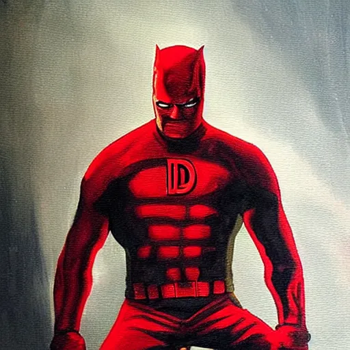 Prompt: daredevil marvel, detailed painting