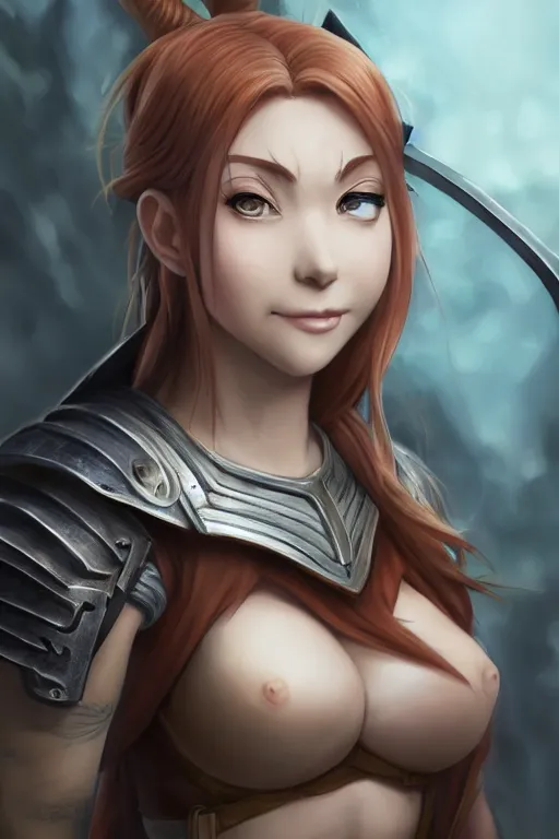 Prompt: A realistic anime portrait of Fiona from Shrek, warrior, D&D, dual Axe wielding, full body plated armor, dungeons and dragons, tabletop role playing game, rpg, jrpg, digital painting, by Stanley Artgerm Lau, Frank frazzeta, WLOP and Rossdraws, digtial painting, trending on ArtStation, SFW version
