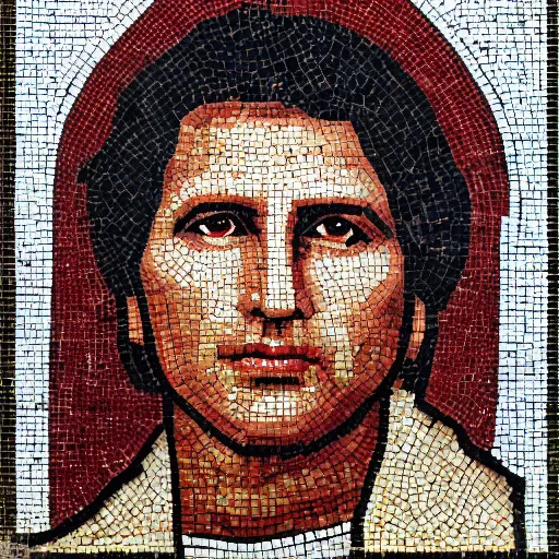 Prompt: portrait of bachir gemayel as a byzantine mosaic, perfect face, perfect eyes, very detailed, very realistic, elegant, top art, renowed artwork