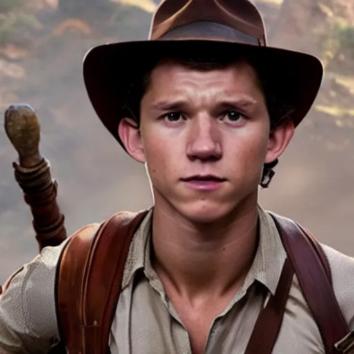 Image similar to tom holland as indiana jones