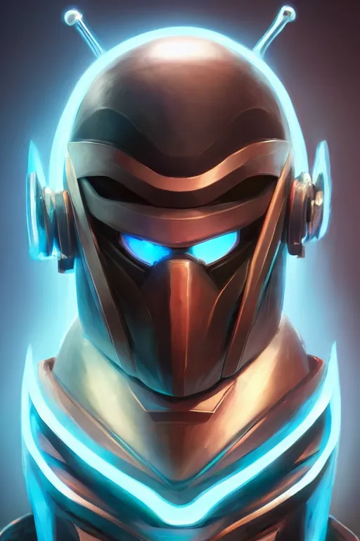 Image similar to epic mask helmet robot ninja portrait stylized as fornite style game design fanart by concept artist gervasio canda, behance hd by jesper ejsing, by rhads, makoto shinkai and lois van baarle, ilya kuvshinov, rossdraws global illumination radiating a glowing aura global illumination ray tracing hdr render in unreal engine 5