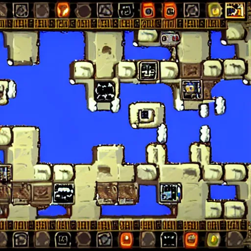 Image similar to screenshot from a game binding of isaac