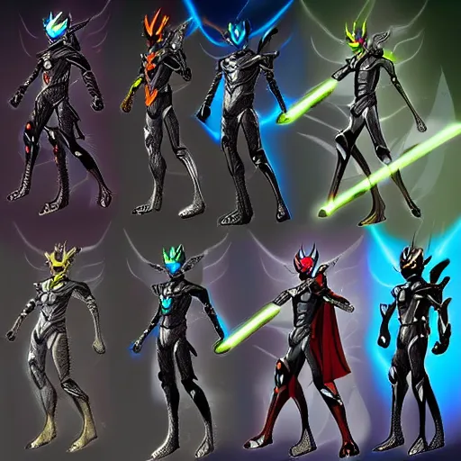 Image similar to High Fantasy Kamen Rider, glowing eyes, moody colors, rock quarry daytime, grey rubber undersuit, segmented armor, Guyver Dark Hero