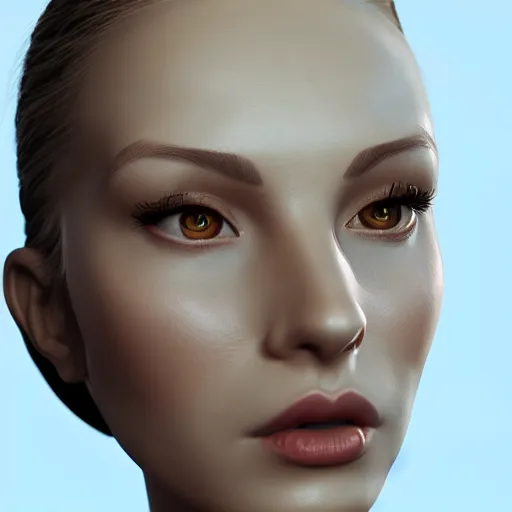 Prompt: portrait of female android, unreal engine