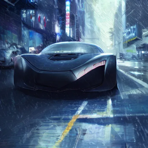 Prompt: redesigned old car as new, elegant, digital painting, concept art, smooth, sharp focus, art style from Wang Ke and Greg Rutkowski and Bruce Kaiser and Scott Robertson and Dmitry Mazurkevich and Doruk Erdem and Jon Sibal, small style cue from Blade Runner and Minority Report and iRobots