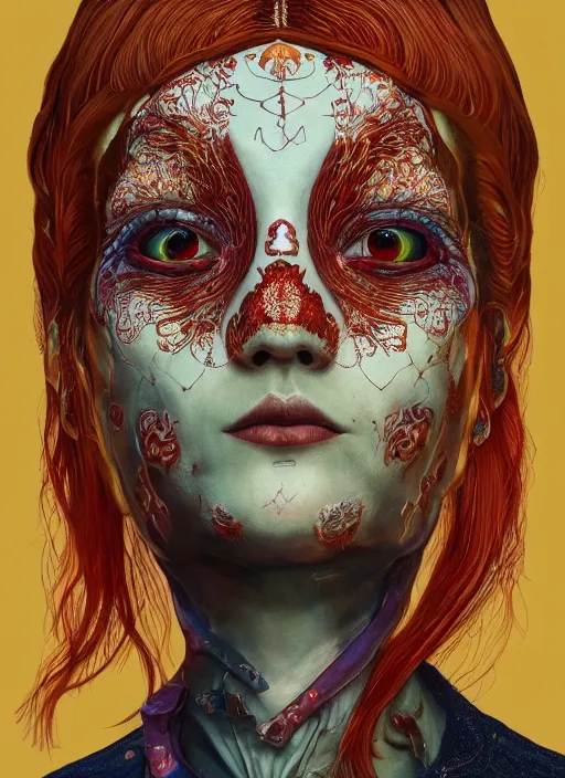 Image similar to flame portrait :: by Martine Johanna and Simon Stålenhag and Chie Yoshii and Casey Weldon and Guillermo del toro :: ornate, dynamic, particulate, rich colors, intricate, harper's bazaar, elegant, highly detailed, centered, artstation, smooth, sharp focus, octane render, 3d