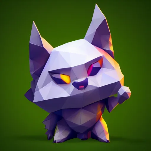 Prompt: low poly modelling, high resolution textures, ultra smooth vertices and surfaces, isometric view, 1 6 bit colors, made in blender, fat chibi grey cat, volumetric lighting, fantasy, intricate, hyper realistic, by riot games artist, from league of legends, backlit