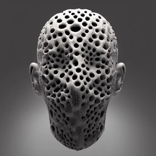 Prompt: a Trypophobia head, octane render, studio light, detailed picture