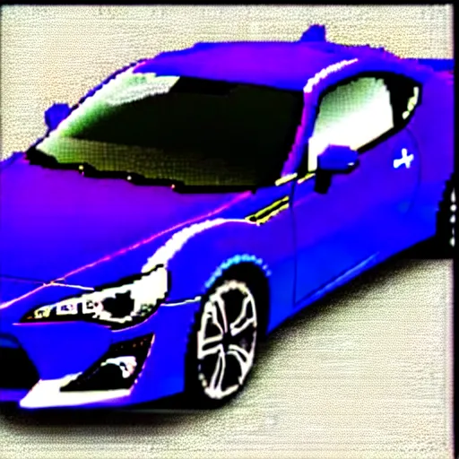 Image similar to “ 8 - bit pixel art of 2 0 1 6 scion fr - s in oceanic blue ”