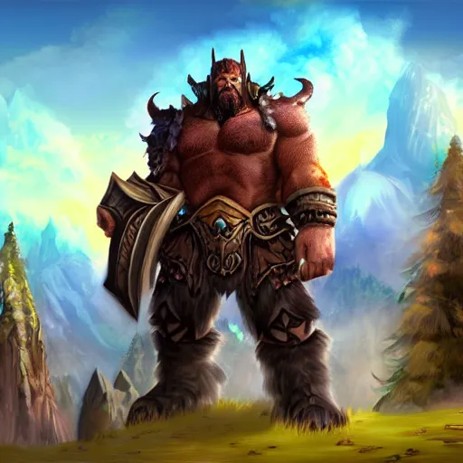 Prompt: mountain giant world of warcraft portrait