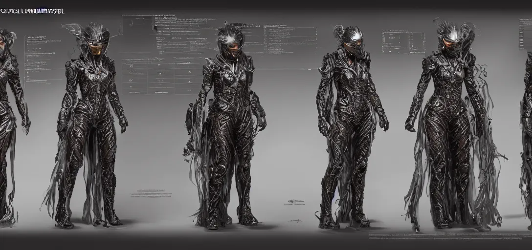 Prompt: character sheet concept art of summer glau as a superhero, ferrofluid armor, realistic, hyperrealistic, photographic, costume, wlop, dan mumford, greg rutkowski, high detail, octane render, alexander mcqueen, james gurney, photo, 8 k, intricate