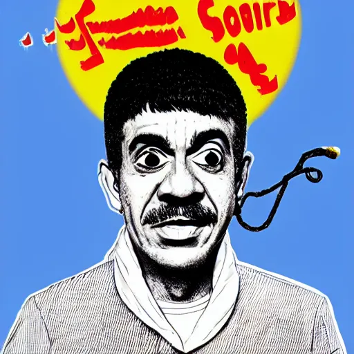 Image similar to omar souleyman in the style of daniel johnston and outsider art, 4k, overlaid with arabic text