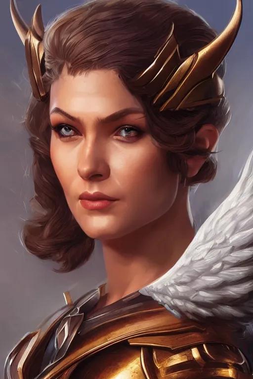 Image similar to amazon valkyrie athena, d & d, fantasy, portrait, highly detailed, headshot, digital painting, trending on artstation, concept art, sharp focus, illustration, art by artgerm and greg rutkowski and magali villeneuve