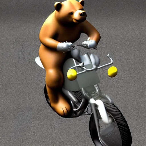 Image similar to 3d render jacob zuma riding a bear