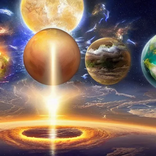 Image similar to infinite worlds of god