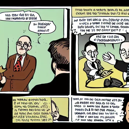 Prompt: uncle junior soprano preaching about hell cartoon strip