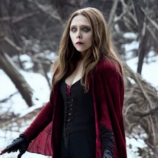 Image similar to elizabeth olsen as a vampire