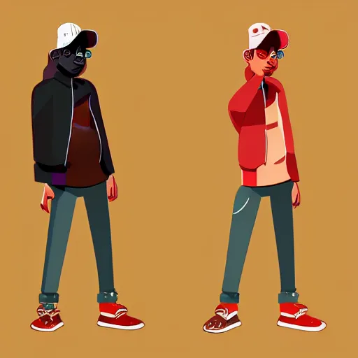 Image similar to 2 d character design, male rapper, vector art, digital art, portrait, 4 k, 8 k, sharp focus, smooth, illustration, concept art, music artist