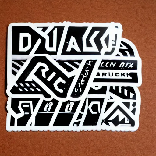 Image similar to black on white graphic design stickers in style of david rudnick, eric hu, acid, y 2 k, brutalism