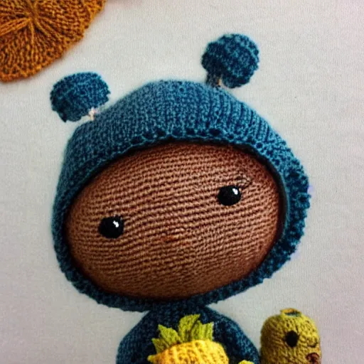 Prompt: 🍃 cute knitted, illustration, inspired by little big planet, beautiful detailed, highly detailed, digital artwork