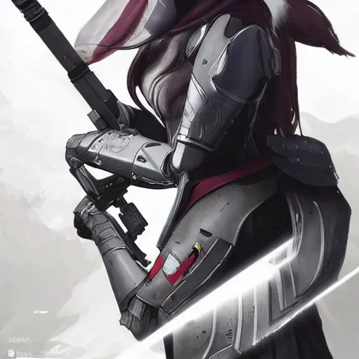 Image similar to destiny 2 concept armor, character portrait, realistic, cg art, artgerm