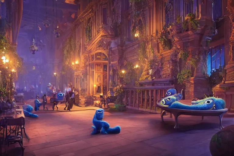 Prompt: the most amazing dream you ever had about monster university, hyper realistic, ambient lighting, concept art, intricate, hyper detailed, smooth, volumetric lighting, octane