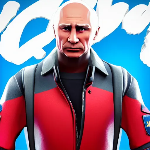 Image similar to vladimir putin as fortnite character, gameplay screenshot